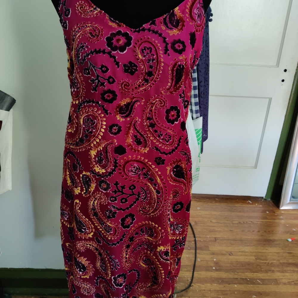 Japna. Purple  T strap dress, L